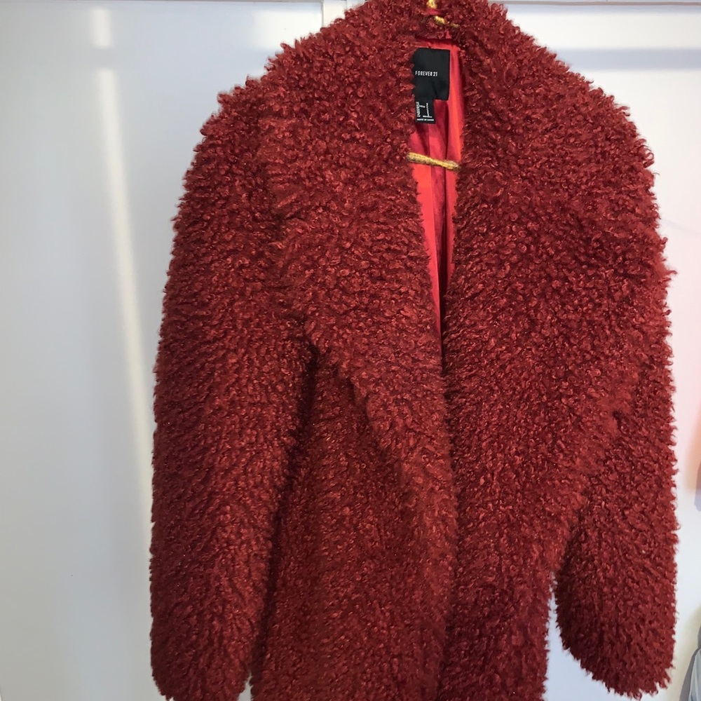 Beautiful Fluffy Red Coat
